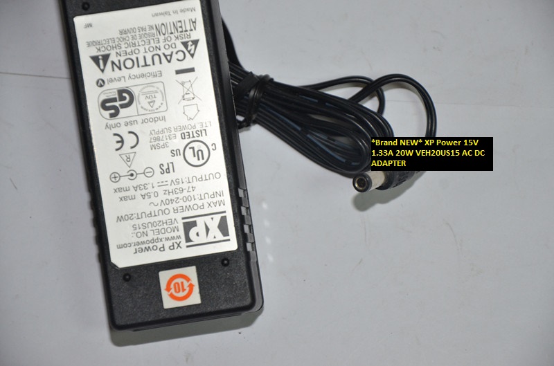 *Brand NEW* 5.5*2.5 XP Power VEH20US15 15V 1.33A 20W AC DC ADAPTER *Brand NEW* 5.5*2.5 XP Power VEH20US15 15V 1.33A 20W AC DC ADAPTER